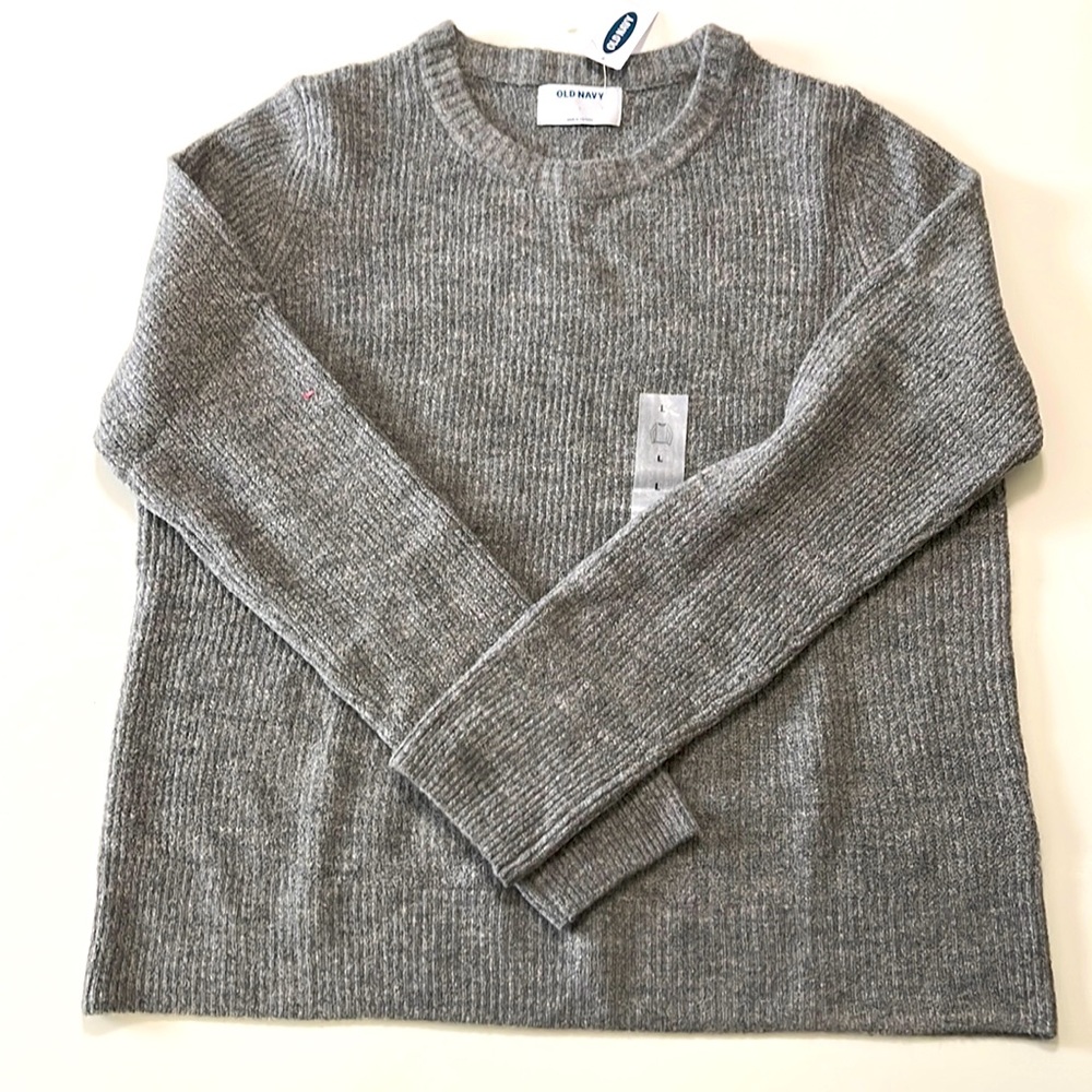 Old Navy Crew Neck Gray Sweater Size L